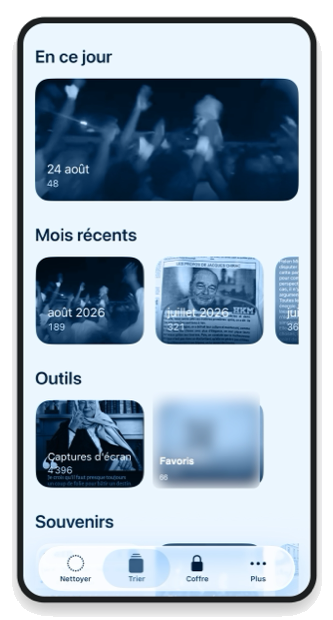 Sort tab: on this day, recent months, tools.